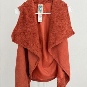 Rust Orange Sherpa Vest